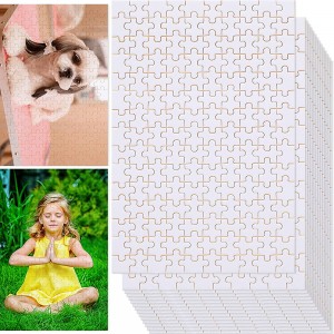 150 Pieces Heat Transfer Printing Puzzle DIY Sublimation Blank Jigsaw Puzzle