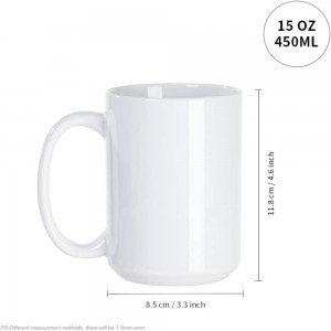 15 oz Sublimation Mugs Blank Sublimation Cups White Mugs for Sublimation