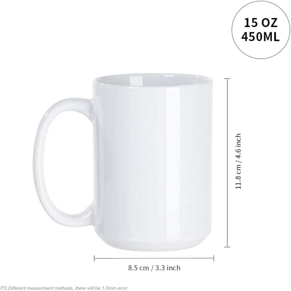 Wholesale 15 oz Sublimation Mugs Blank Sublimation Cups White Mugs for ...