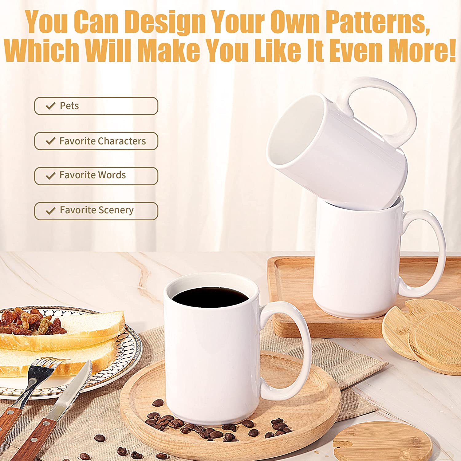 11oz Sublimation Mugs Sublimation Blank Cups Ceramic White Coffee  Mugs,Blank Coated Cup, Blank White Mug,Sublimation Blanks Mugs,Milk, Hot  Cocoa,Tea