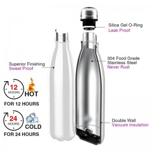 17 OZ Sublimation Blanks Tumbler White Stainless Steel Insulated Double Walled Water Bottle