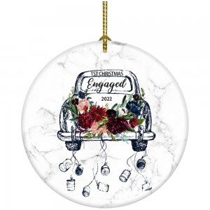 2022 1st First Christmas Engaged Ornament Engagement Gift