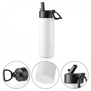 18 OZ Sublimation Blank Tumbler Mouth Stainless Steel Vacuum Flask with Straw