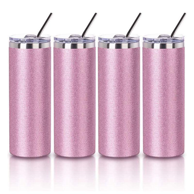 High Quality Sublimation Machine - 20 OZ Sublimation Straight Skinny Tumbler Pink with Metal Straw – Xinhong
