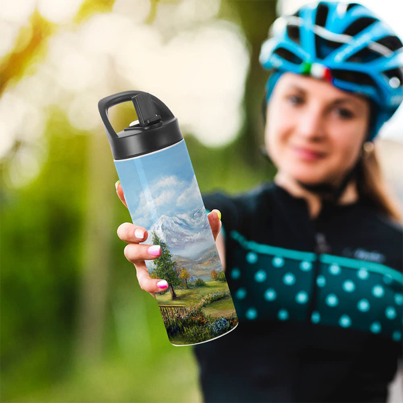 Custom Water Bottles - 20 oz. Plastic Sports and Bike Bottle-Blank
