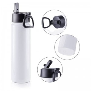 22 OZ Sublimation Blank Tumbler Sports Wide Mouth Stainless Steel Water Bottle
