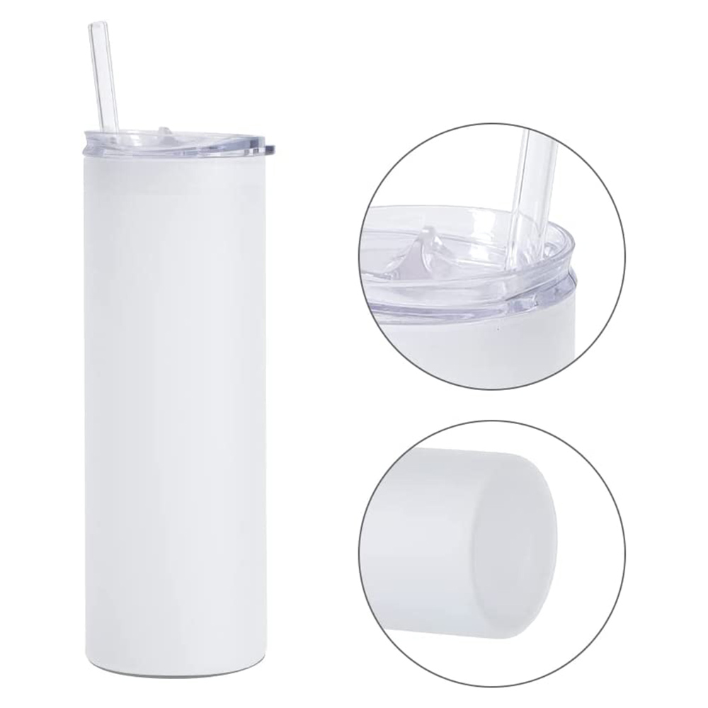 25oz Clear Frosted Straight Sublimation Glass Skinny Tumbler with Lid  Reusable Plastic Straw Drinking Bottle - China Sublimation Glasses Tumbler  and Sublimation Skinny Cup price