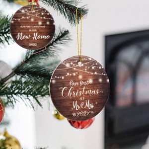Christmas Tree Ornaments Hanging Accessories Decoration Newlywed Christmas Bauble