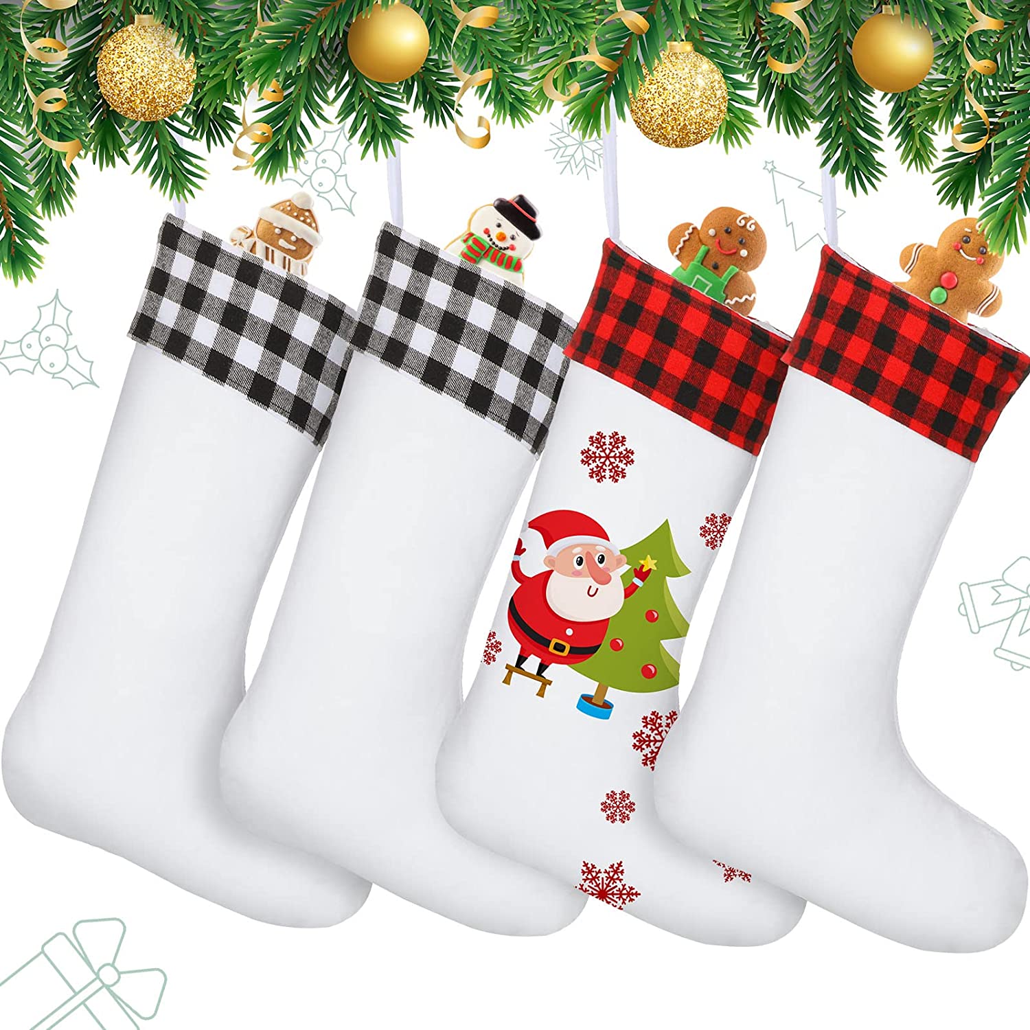 Sublimation Christmas Fireplace Hanging Stockings for Decoration Featured Image