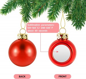 Sublimation Christmas Ornament Balls for Christmas Trees Decoration