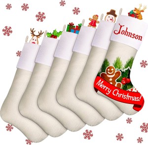 Sublimation Christmas Fireplace Hanging Stockings for Decoration