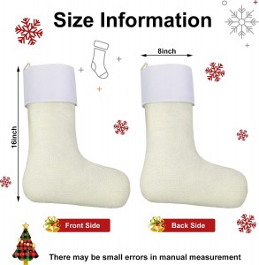 Sublimation Christmas Fireplace Hanging Stockings for Decoration