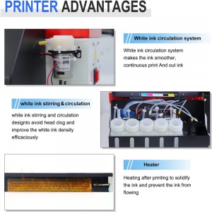 DTF L1800 Transfer Printer with Roll Feeder, Direct to Film Print Preheating A3 DTF Printer