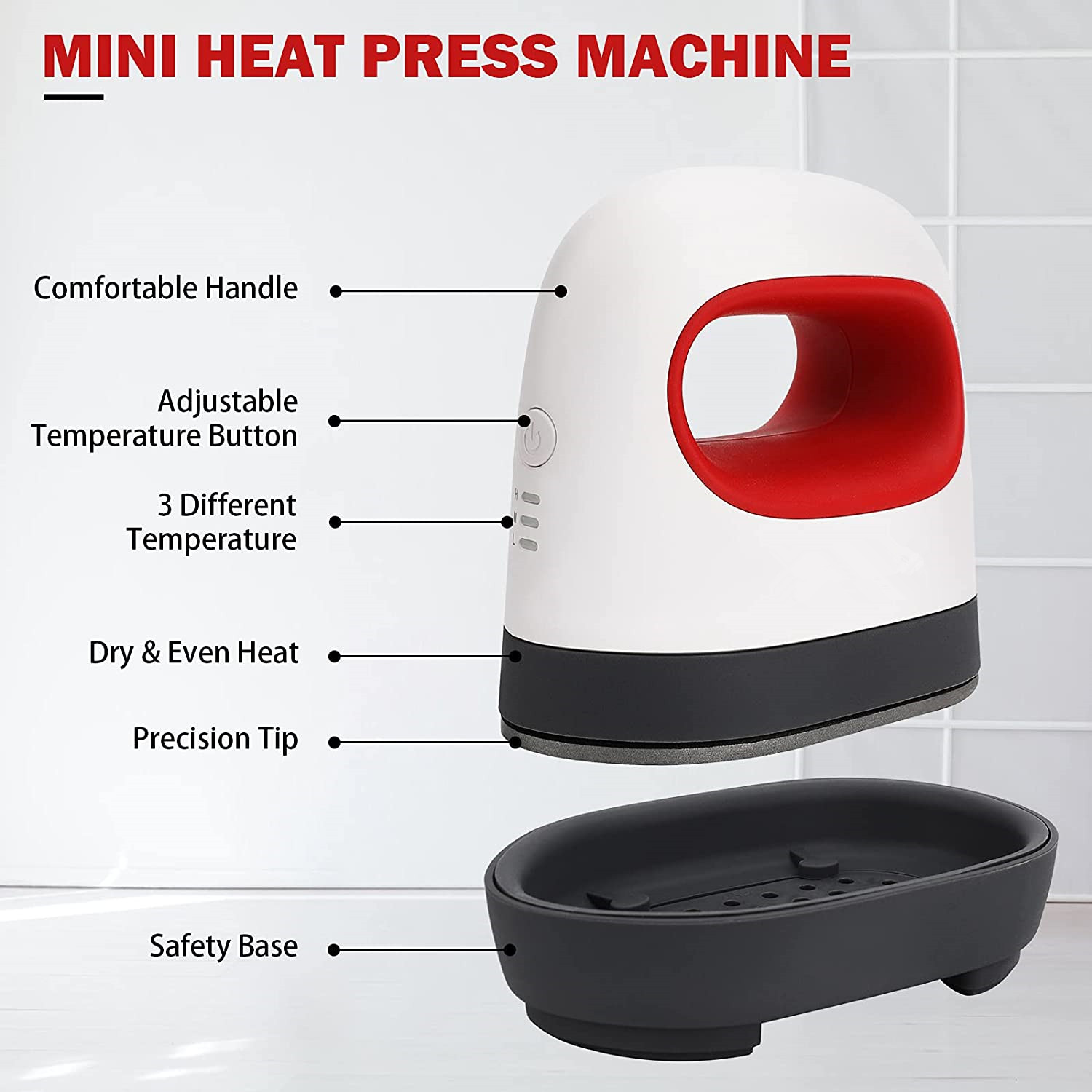 Heat Press Machine 3.9 x 2.3 Mini Heat Press Machines for T Shirts Shoes Hats Iron for Small Easy Press HTV Vinyl Projects Heating Transfer MintGreen 