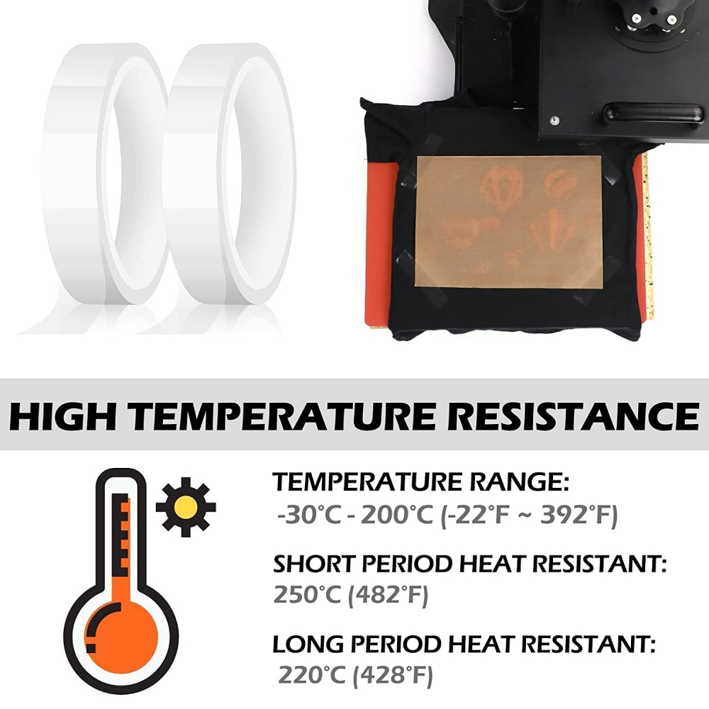 Wholesale Heat Tape for Sublimation, 2 Rolls 20mm x 33m 108ft Heat