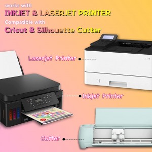 8.5×11″ Iron on Transfer Paper for Inkjet & Laser Printer for Dark T Shirts