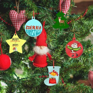 Christmas Sublimation Blanks Pendants MDF Christmas Ornaments Suppliers