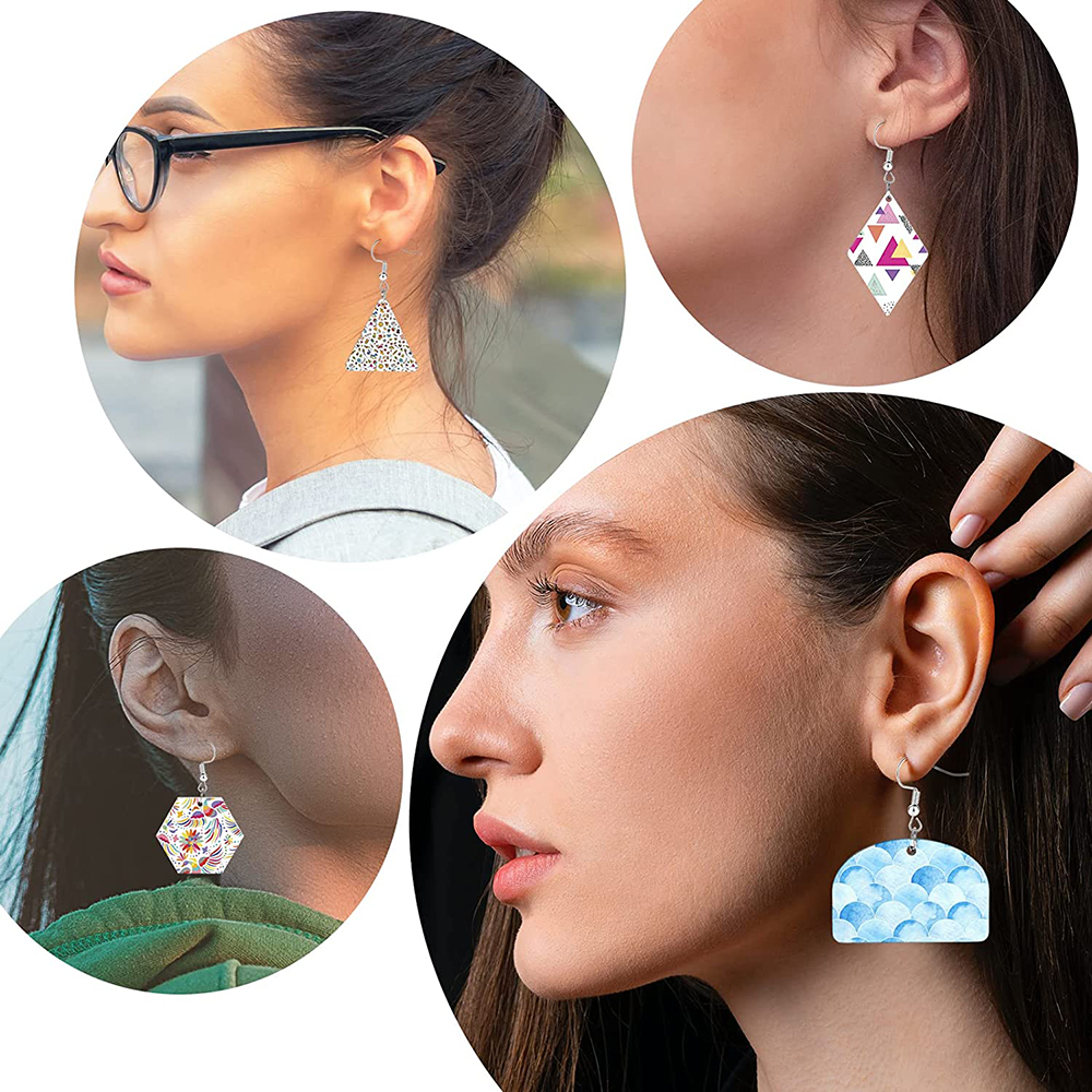 Wholesale MDF Sublimation Earring Blanks with Earring Hooks Jump Rings  Manufacturer and Supplier