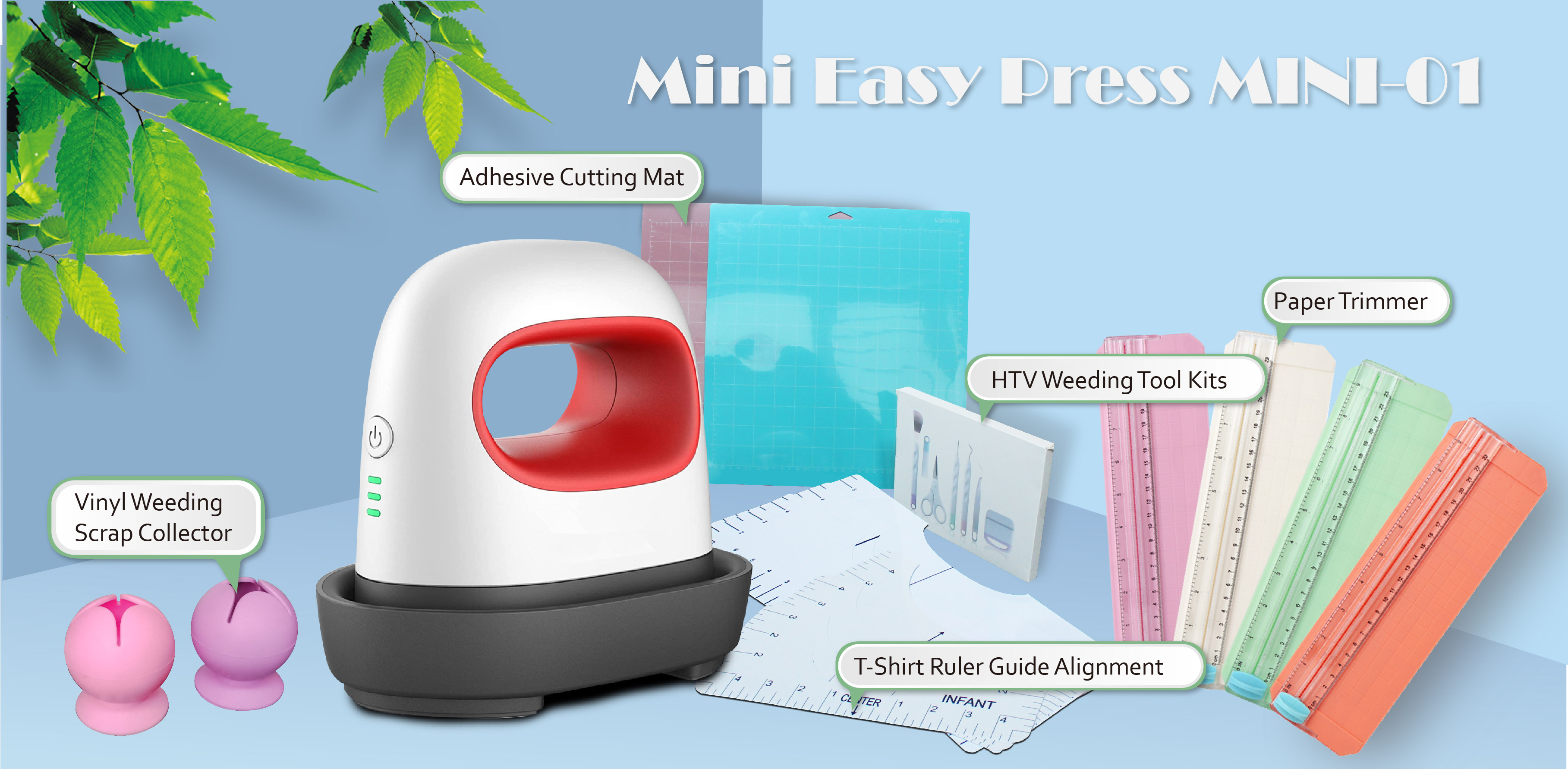 Mini Heat Press Machine for HTV Vinyl Projects Small Iron On Heat Transfer  DIY