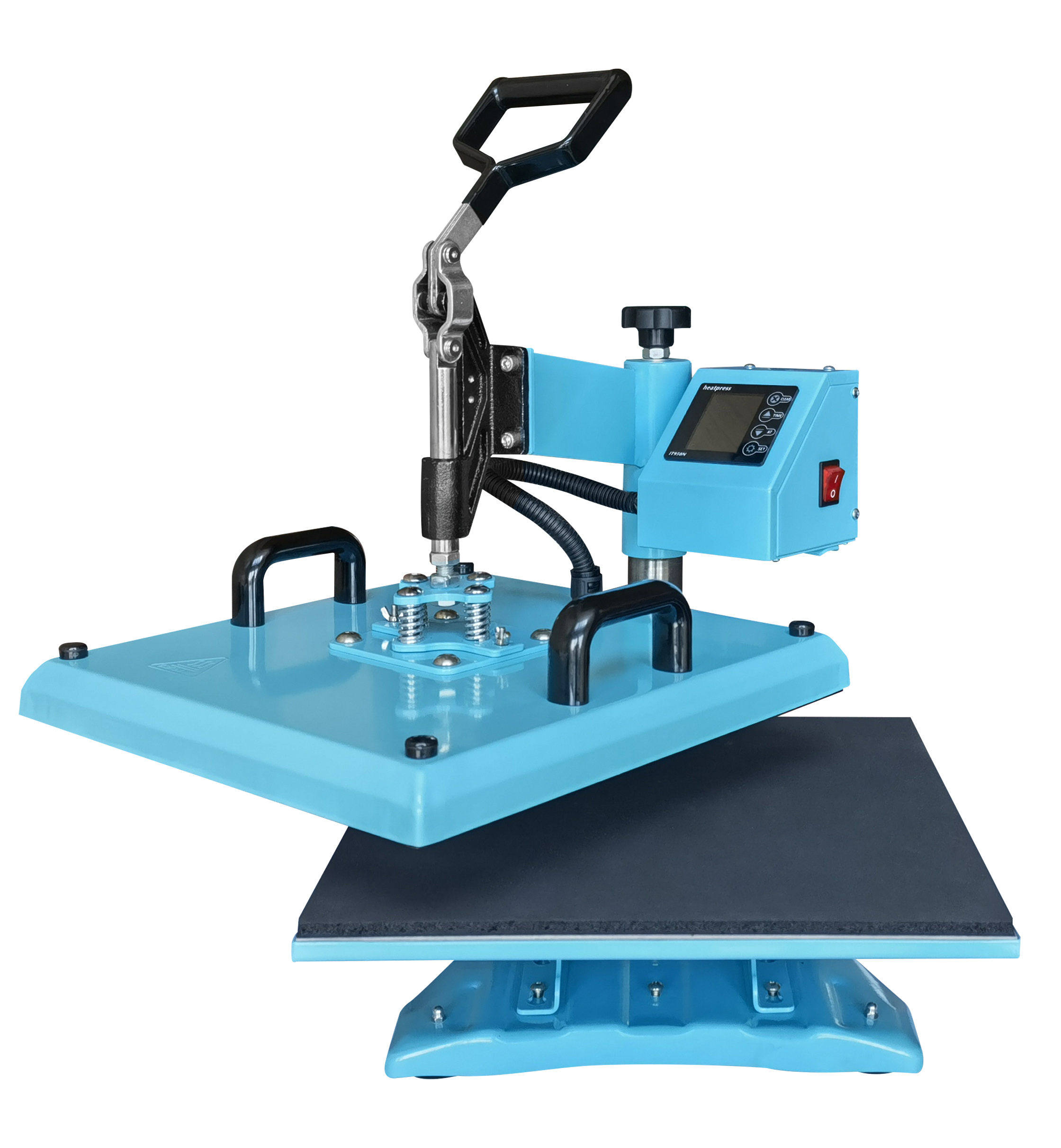 38*38cm Heat Transfer Machine High Pressure Blue Clothing Printer Heat  Press