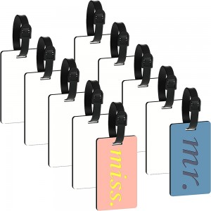 Sublimation Blank Luggage Tags White Blank Travel Bag Baggage Tags