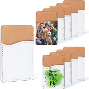 Sublimation Blanks Phone Wallet – PU Leather Card Holder for Back of Phone
