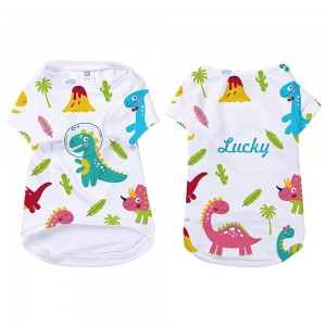 Sublimation Dog Shirt Blanks White Polyester Heat Transfer Lightweight Puppy Vest Cool Breathable Dog Pet Clothes