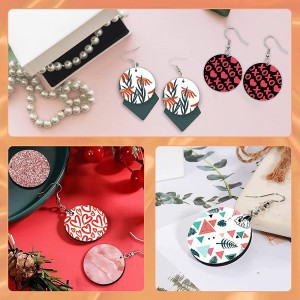Sublimation Earrings Blank, Earring Blanks for Sublimation Printing, Unfinished Round Heat Transfer Earring Pendant