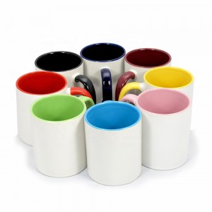 12oz Ceramic Cone Blank Sublimation Inner Rim Mug