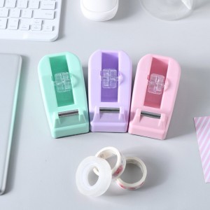 Wholesale Plastic Desktop Personal Use Cute Heat Transfer Tape Cutter Dispenser With Tape Cutter