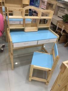 WOODEN desk chair set for kid family