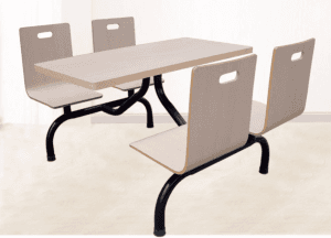 integrated table and chairs