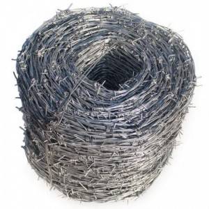 Vente de clôture en fil de fer barbelé galvanisé/prix du fil de fer barbelé par rouleau/clôture de ferme