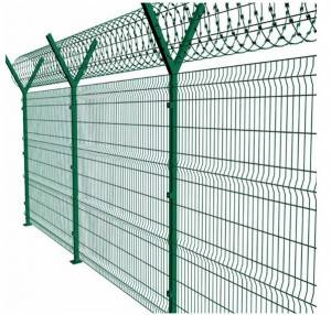 PVC coated 3D wire curved mesh fence / welded garden fence panel