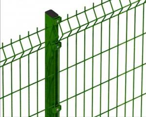 garden fence bend pvc  coated v folds 3d wire mesh fence