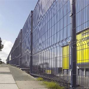 Heavy duty factory price powder coated curved welded wire mesh fence and decorative garden fence panels