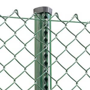 Galvanized and PVC coated rhombus chain link fence