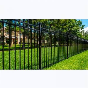 Factory direct Galvanized Steel Picket PVC coated wrought iron Zinc steel metal fence