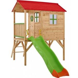 C005 Wooden Playhouse With Slide Kids Toy Playground