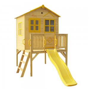 C309 Fabricante de casitas de juegos de madera para niños al aire libre
