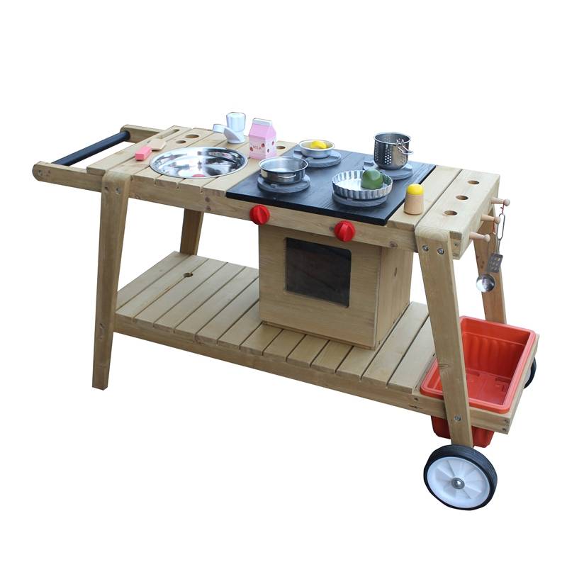 Factory wholesale Child Garden Swing And Slide - C550 Outdoor Cooking Kitchen Play Set Wooden Kitchen for Kids – GHS