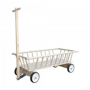 C172 Karrocë për fëmijë prej druri me rrota