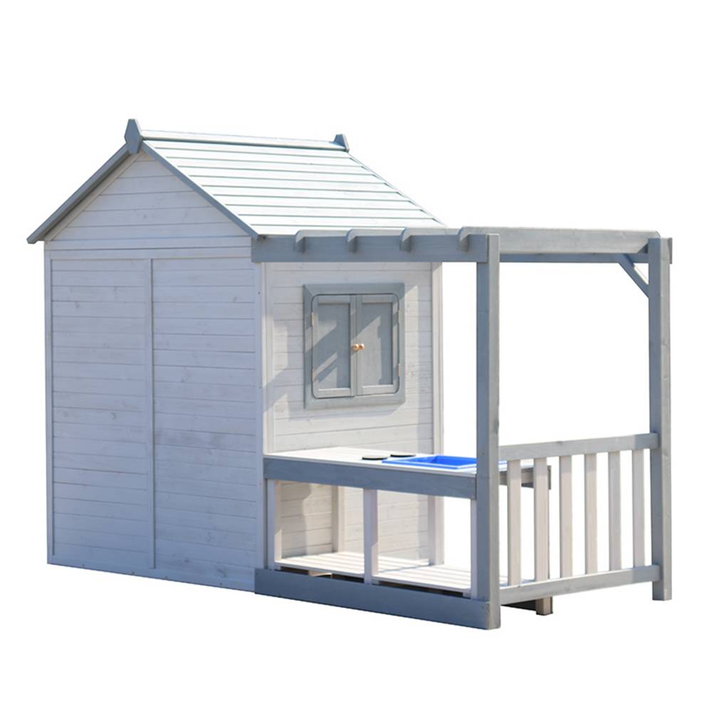 C579 Luxury Playhouse Wooden Outdoor Cubby House for Kindergarten Featured Image