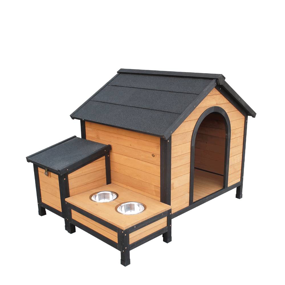 Best Price for Chicken House Designs - P346 Waterproof Wooden Outdoor Dog Kennel With Storage And Pot – GHS