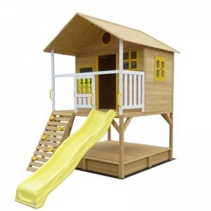 Best Price for Wood Garden Planter - PE84 wooden kids playhouse with slide – GHS