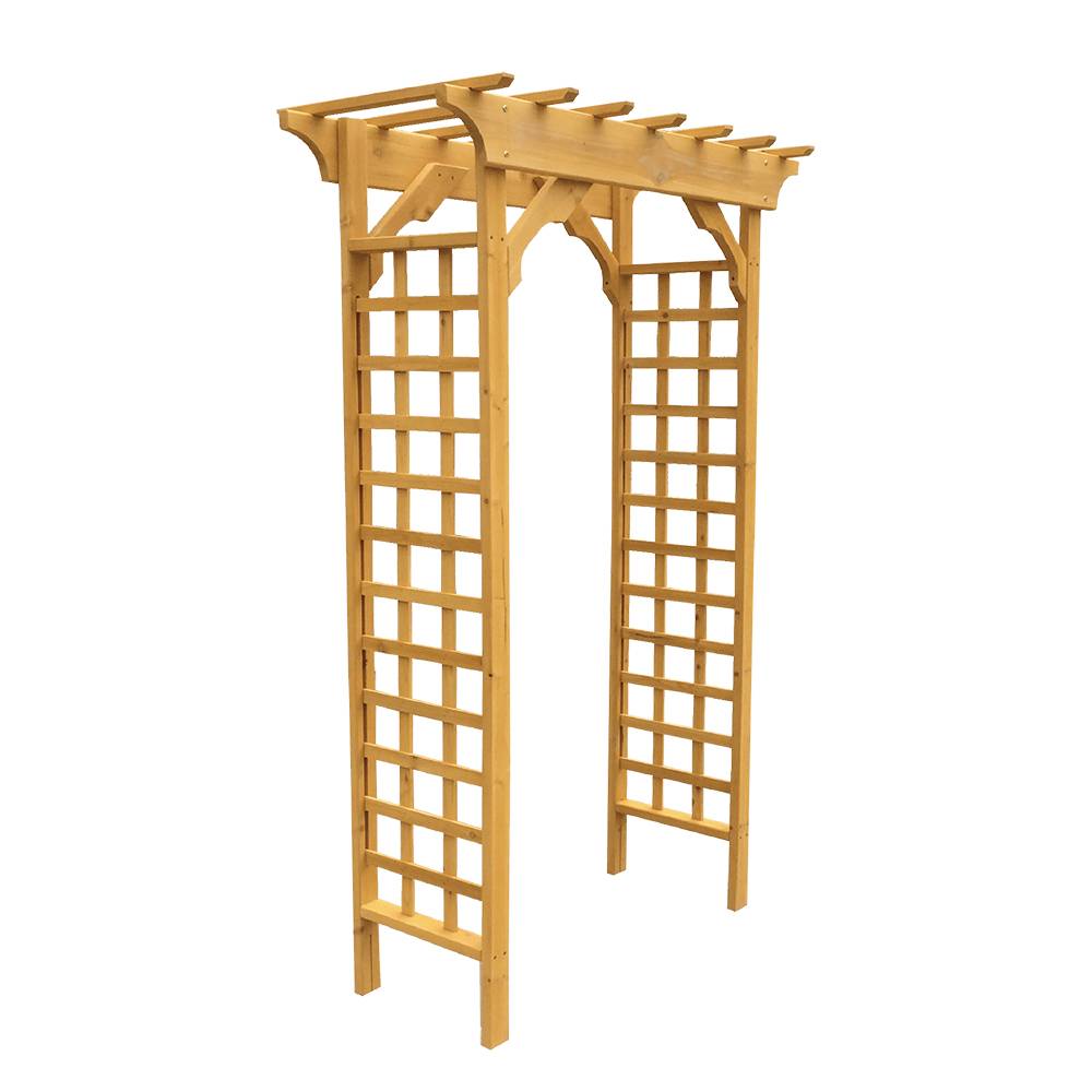 wooden lattice garden arch