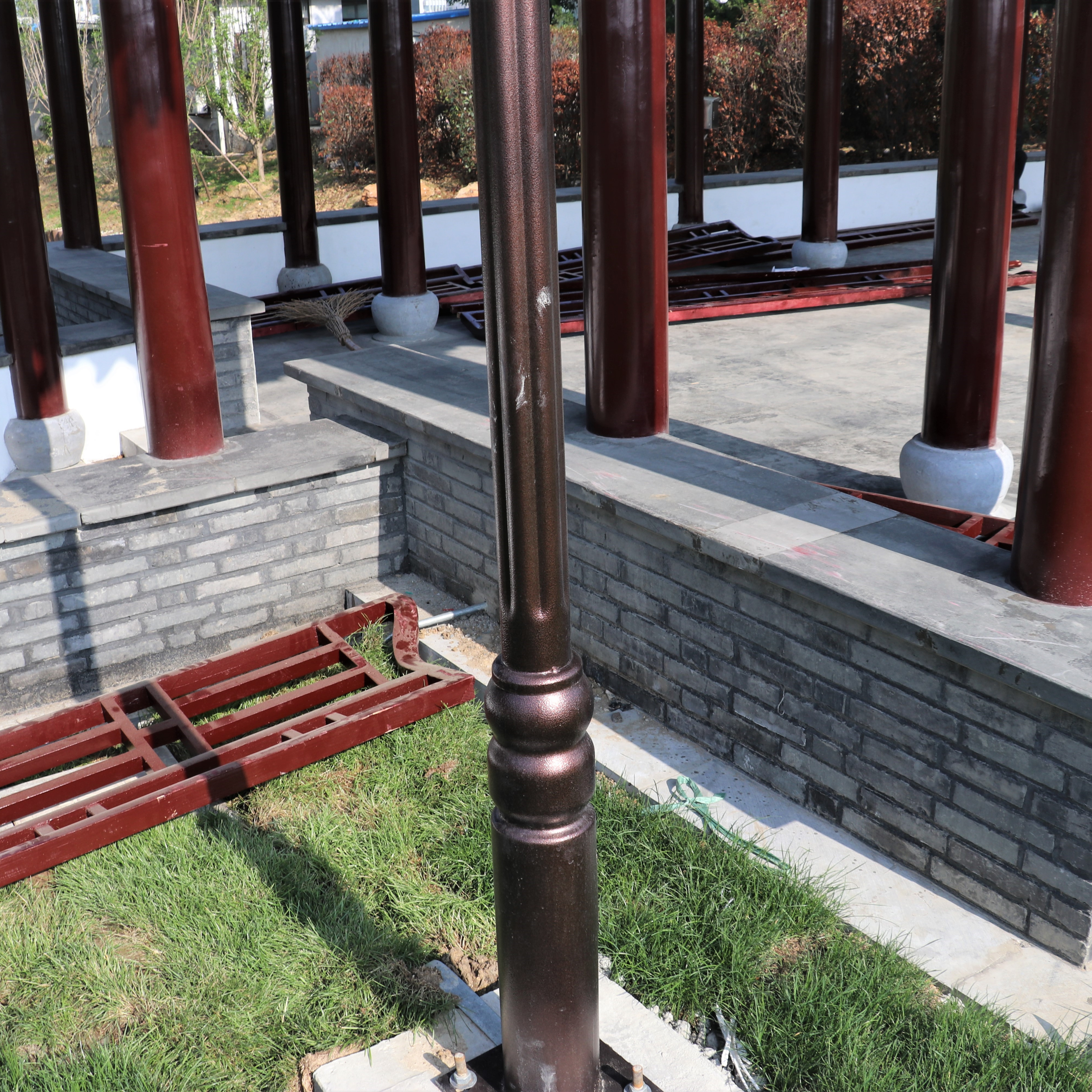 Garden Decoration Outdoor Lighting Poles Decorative Cast Iron Pole