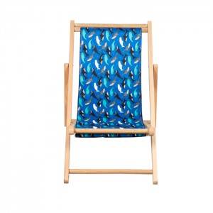 Kids Customized Logo Outdoor Wooden Deck Chair XH-W007
