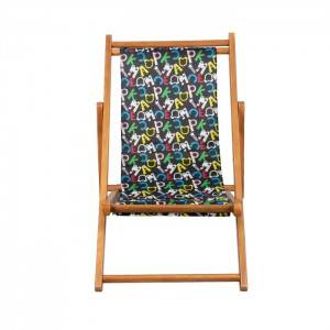 Foldable Canvas Sling Chair Kids Wooden Beach Chair XH-W008