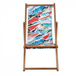 4 Reclining Settings Adjustable Folding Wooden Beach Chairs XH-X005